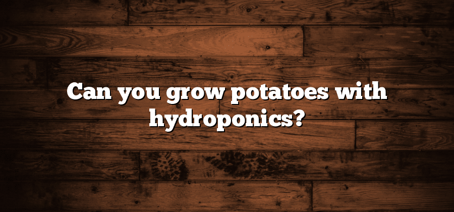 Can you grow potatoes with hydroponics?