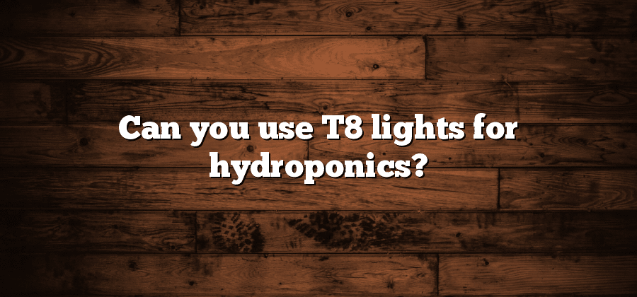 Can you use T8 lights for hydroponics?