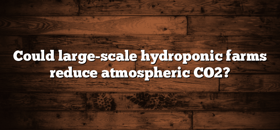 Could large-scale hydroponic farms reduce atmospheric CO2?