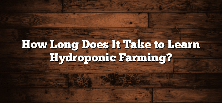 How Long Does It Take to Learn Hydroponic Farming?
