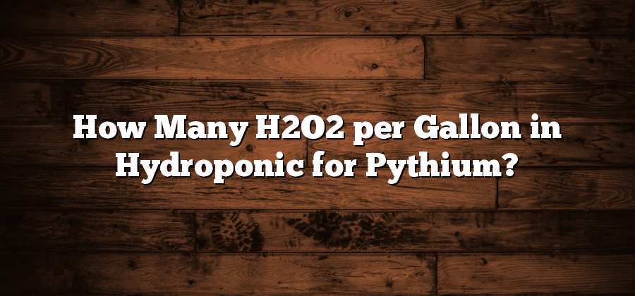How Many H2O2 per Gallon in Hydroponic for Pythium?