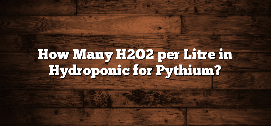 How Many H2O2 per Litre in Hydroponic for Pythium?