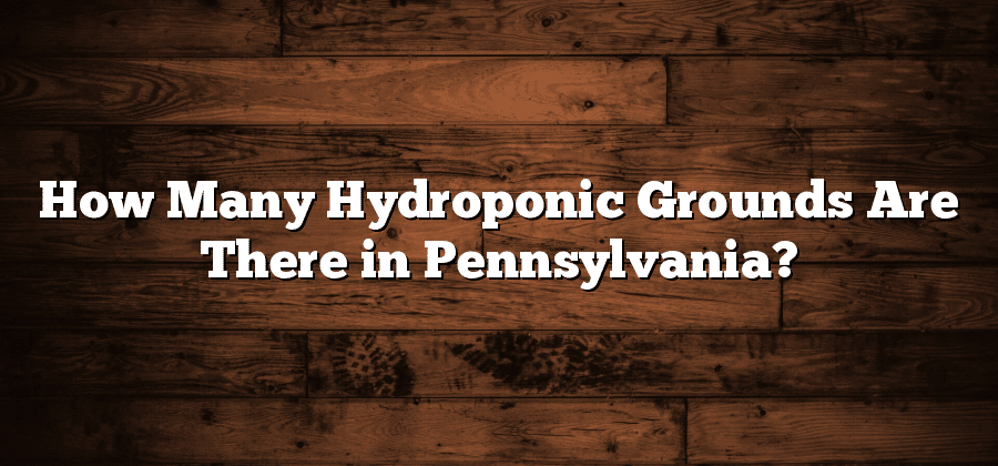 How Many Hydroponic Grounds Are There in Pennsylvania?