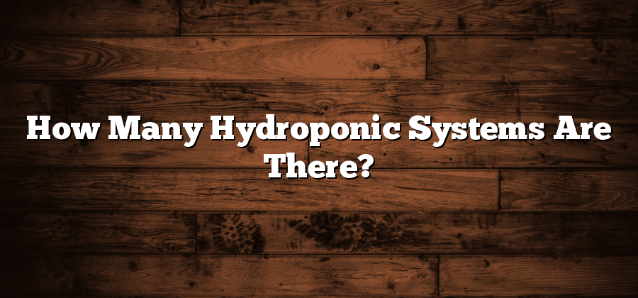 How Many Hydroponic Systems Are There?
