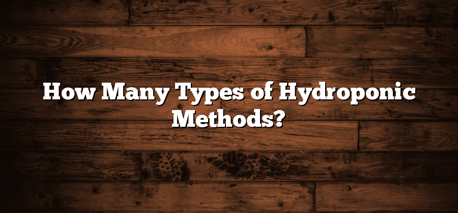 How Many Types of Hydroponic Methods?
