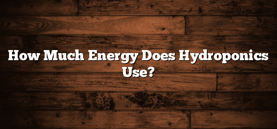 How Much Energy Does Hydroponics Use?