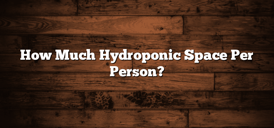 How Much Hydroponic Space Per Person?