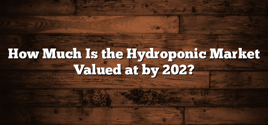 How Much Is the Hydroponic Market Valued at by 202?