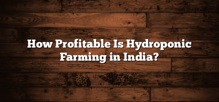 How Profitable Is Hydroponic Farming in India?