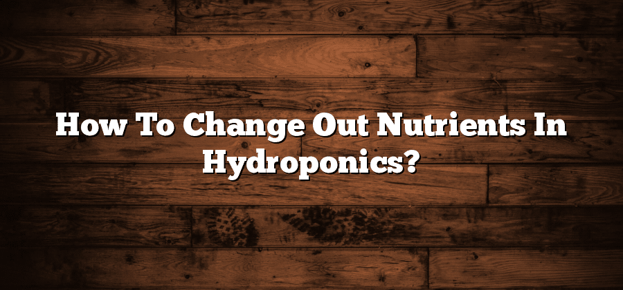 How To Change Out Nutrients In Hydroponics?