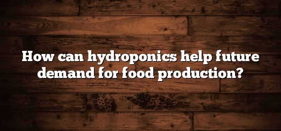 How can hydroponics help future demand for food production?