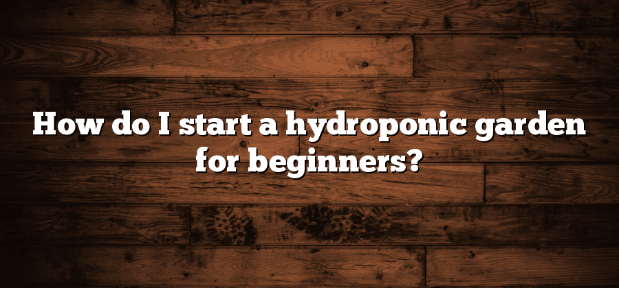 How do I start a hydroponic garden for beginners?