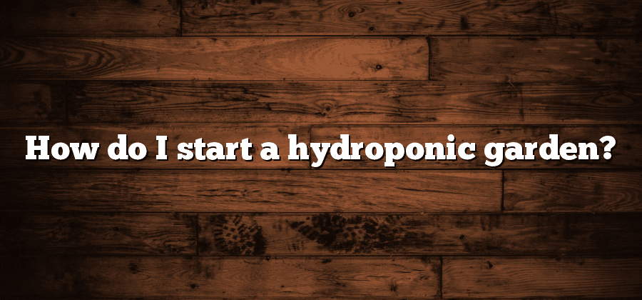 How do I start a hydroponic garden?