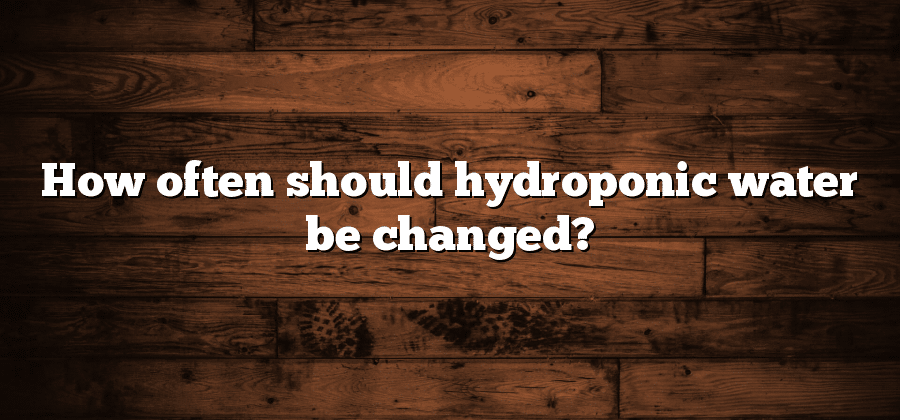 How often should hydroponic water be changed?