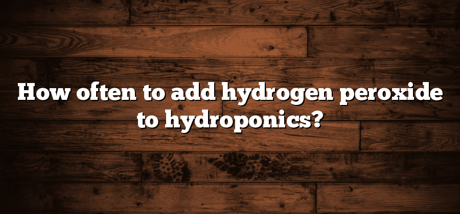 How often to add hydrogen peroxide to hydroponics?