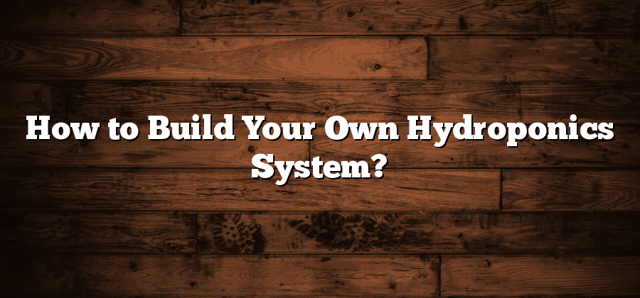 How to Build Your Own Hydroponics System?