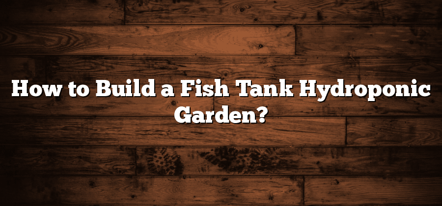How to Build a Fish Tank Hydroponic Garden?