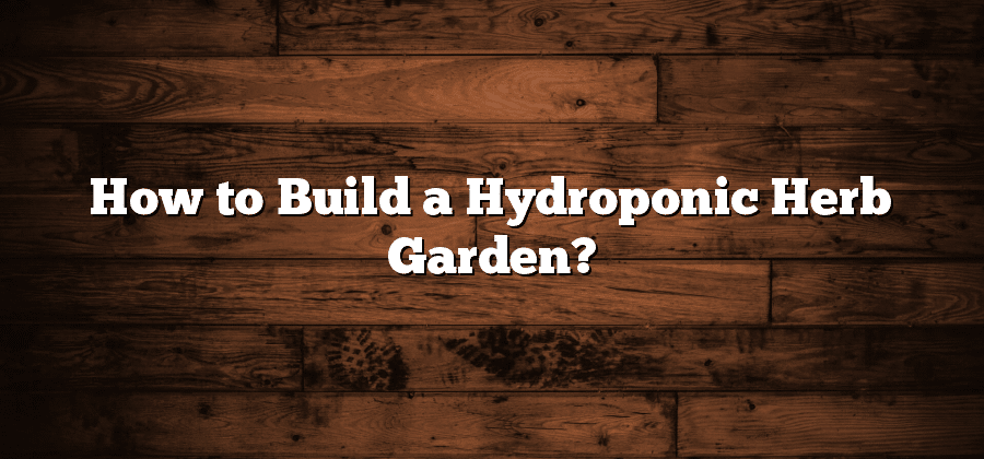 How to Build a Hydroponic Herb Garden?
