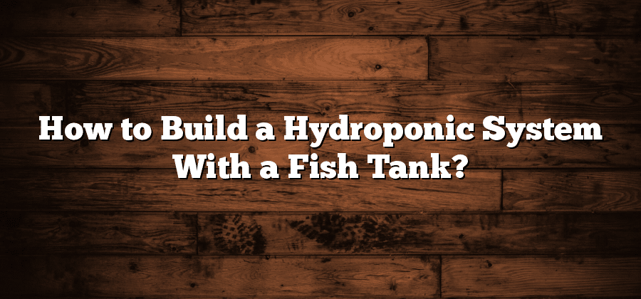 How to Build a Hydroponic System With a Fish Tank?