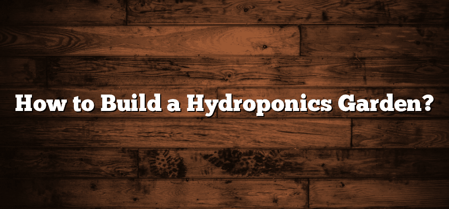 How to Build a Hydroponics Garden?