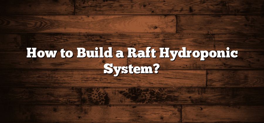 How to Build a Raft Hydroponic System?