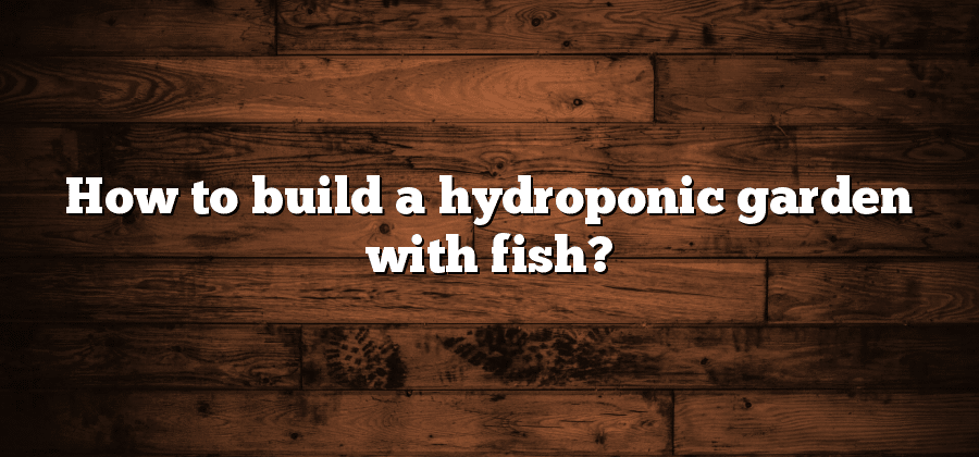 How to build a hydroponic garden with fish?
