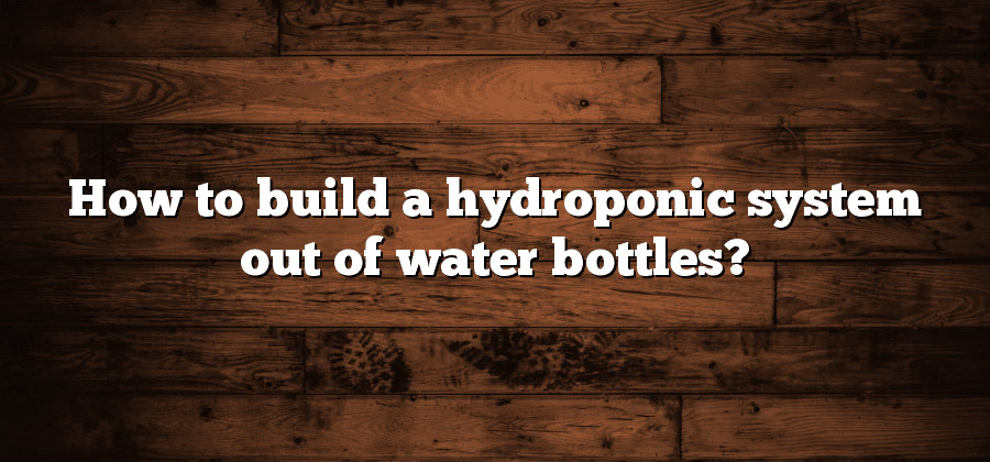 How to build a hydroponic system out of water bottles?