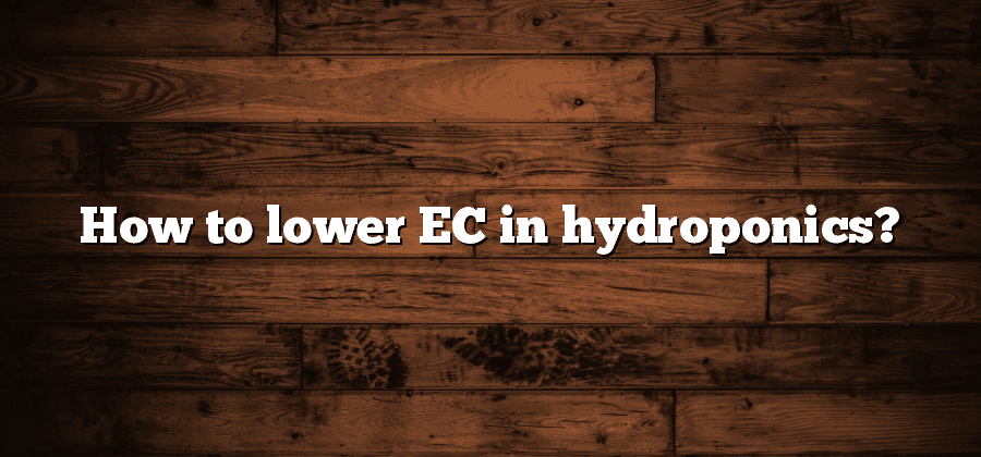 How to lower EC in hydroponics?