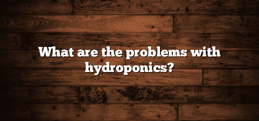 What are the problems with hydroponics?