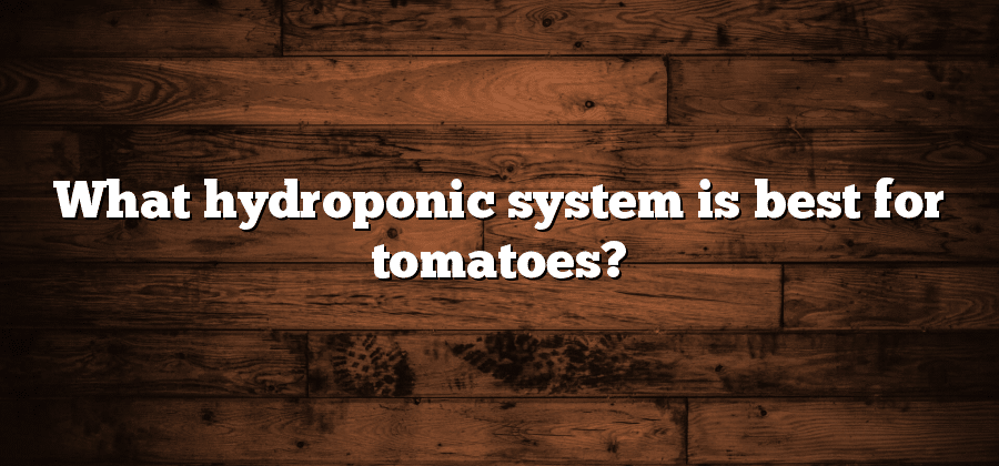 What hydroponic system is best for tomatoes?