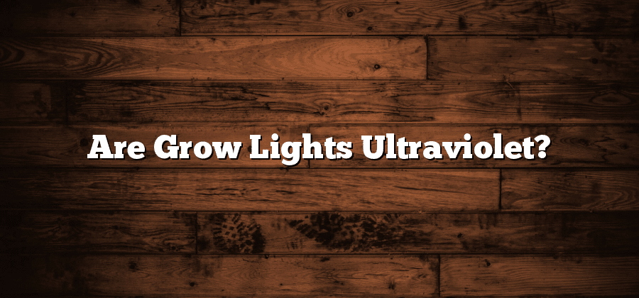Are Grow Lights Ultraviolet?