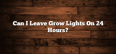 Can I Leave Grow Lights On 24 Hours?