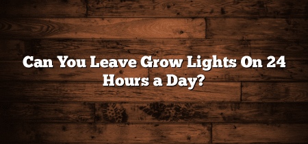 Can You Leave Grow Lights On 24 Hours a Day?