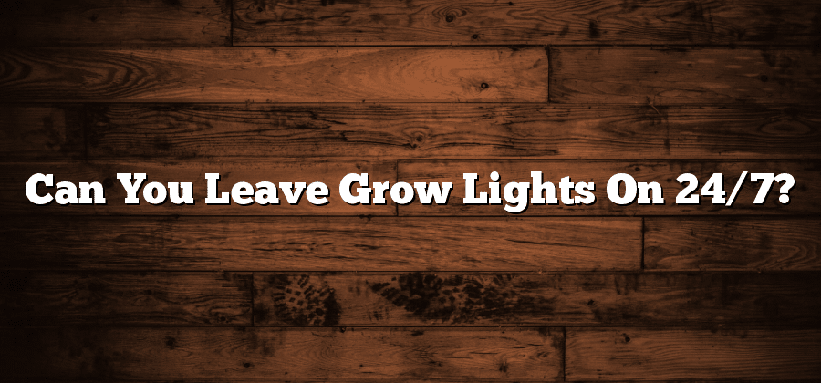 Can You Leave Grow Lights On 24/7?