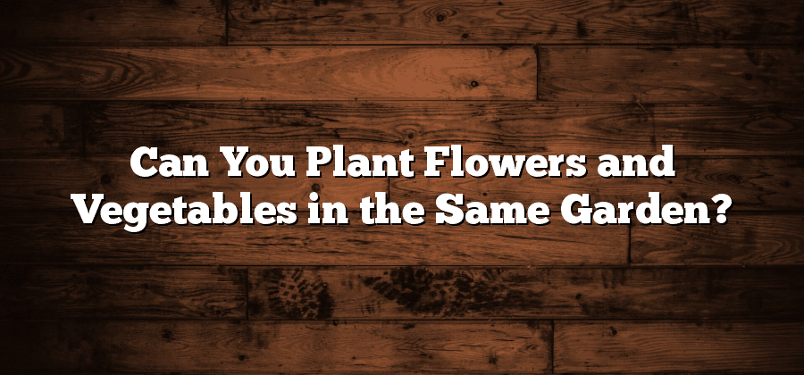 Can You Plant Flowers and Vegetables in the Same Garden?