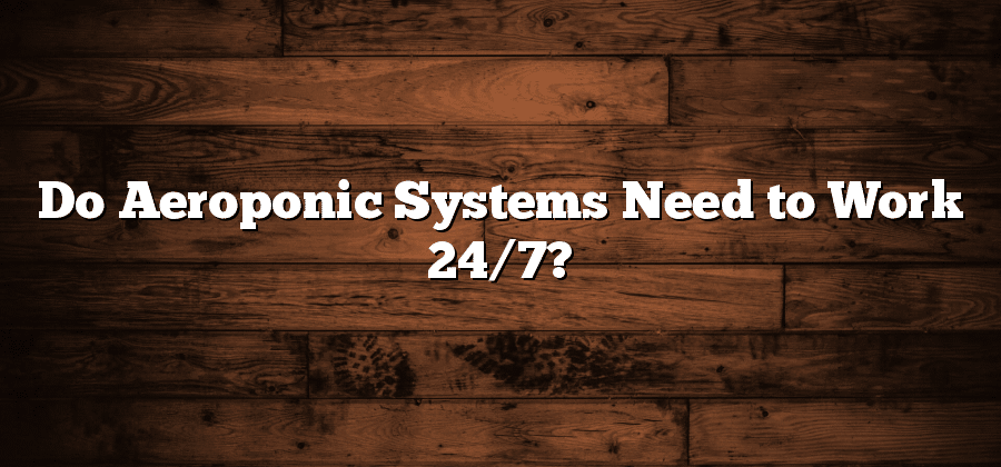 Do Aeroponic Systems Need to Work 24/7?