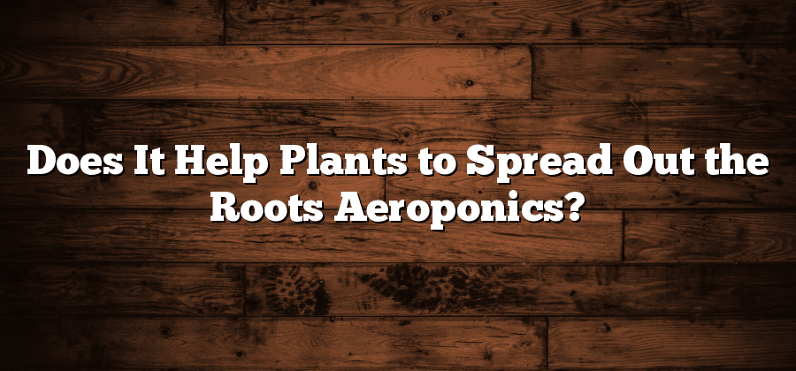 Does It Help Plants to Spread Out the Roots Aeroponics?