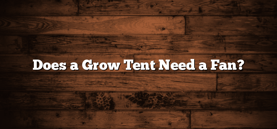 Does a Grow Tent Need a Fan?