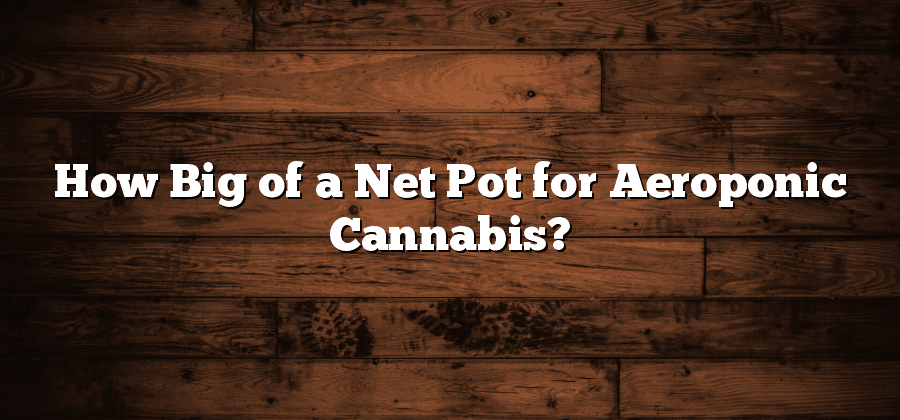 How Big of a Net Pot for Aeroponic Cannabis?