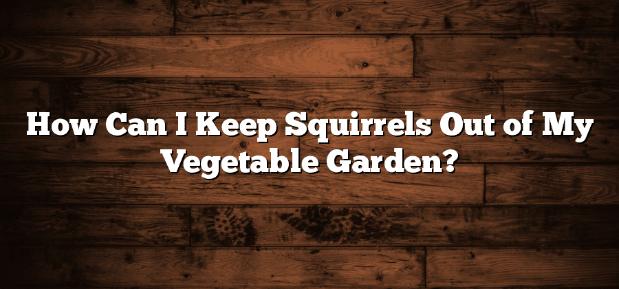How Can I Keep Squirrels Out of My Vegetable Garden?