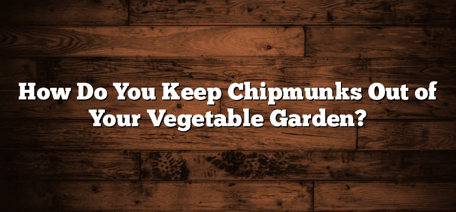 How Do You Keep Chipmunks Out of Your Vegetable Garden?
