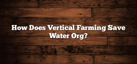 How Does Vertical Farming Save Water Org?