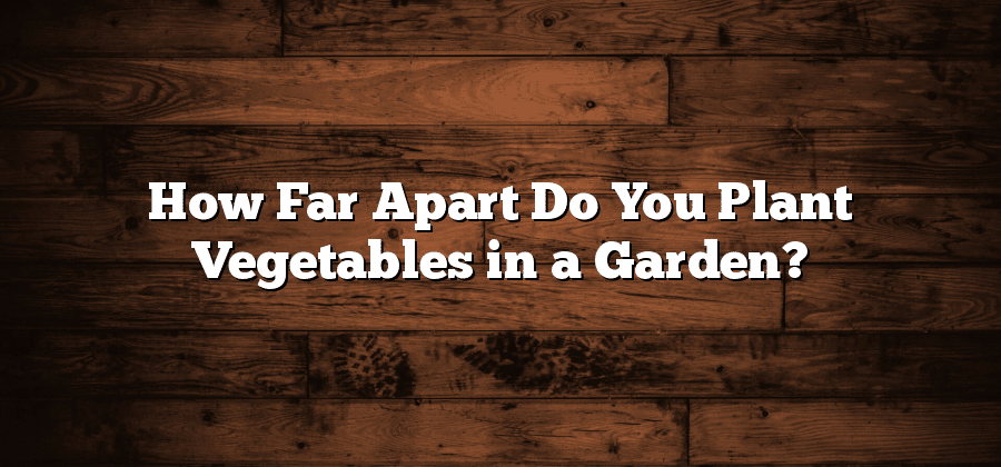 How Far Apart Do You Plant Vegetables in a Garden?