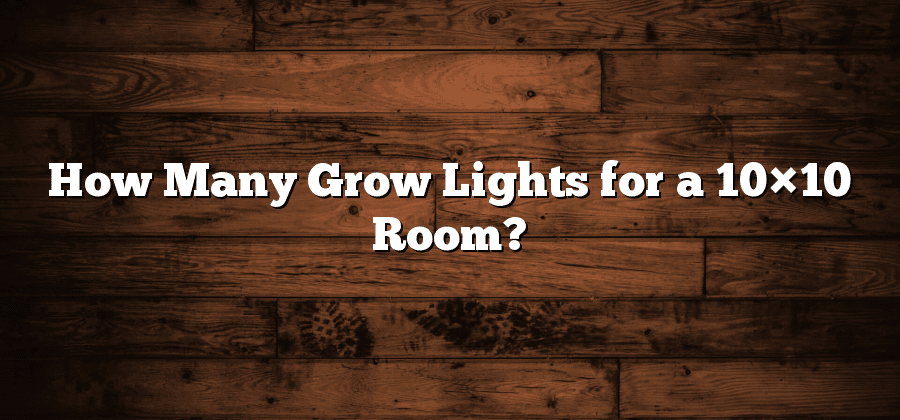 How Many Grow Lights for a 10×10 Room?