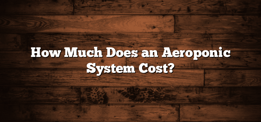 How Much Does an Aeroponic System Cost?