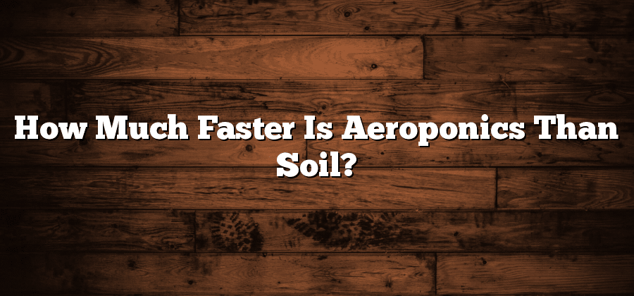 How Much Faster Is Aeroponics Than Soil?