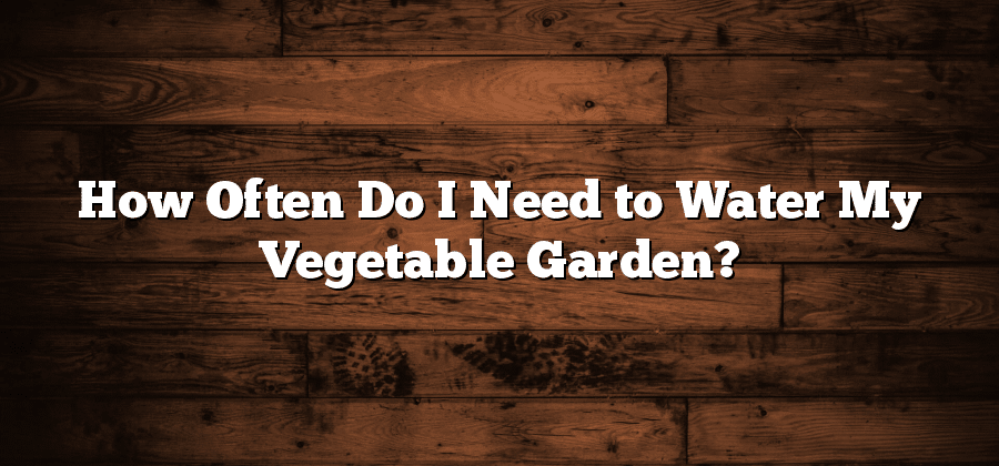 How Often Do I Need to Water My Vegetable Garden?