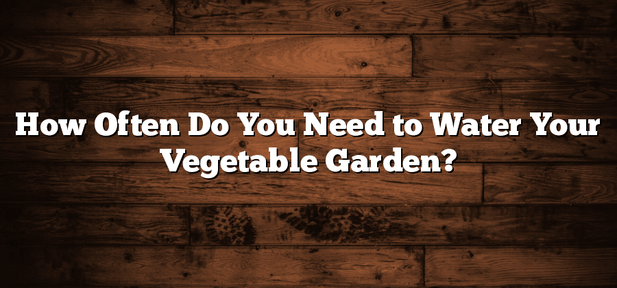 How Often Do You Need to Water Your Vegetable Garden?