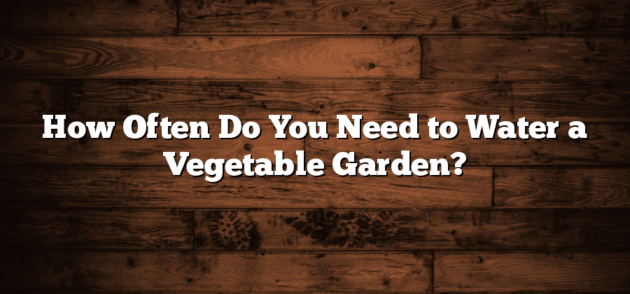 How Often Do You Need to Water a Vegetable Garden?