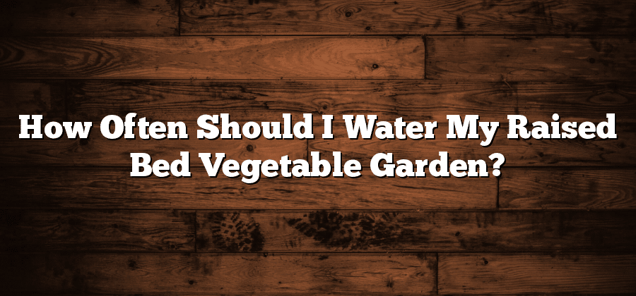 How Often Should I Water My Raised Bed Vegetable Garden?